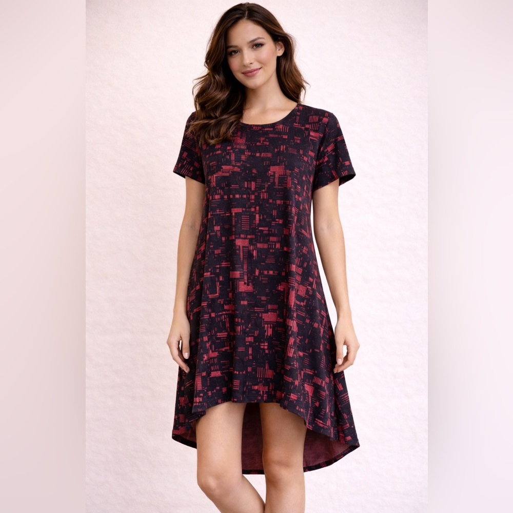 NWT LuLaRoe Black and Red High Low Dress